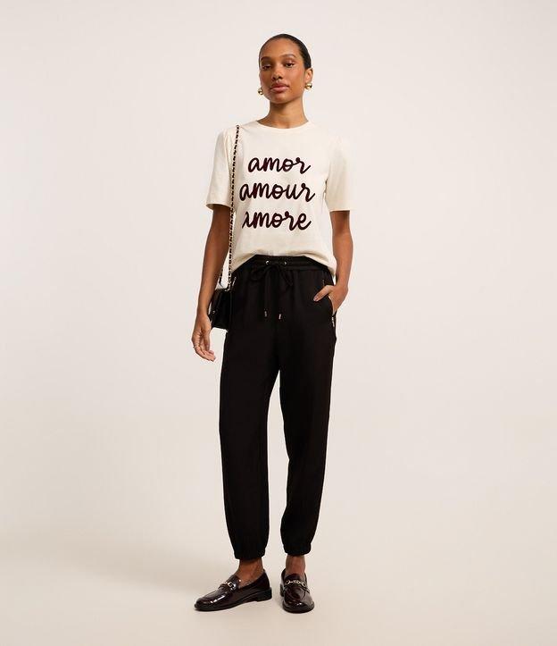 Calça Jogger Alfaiatada com Forro e Zíper Metalizado - 1