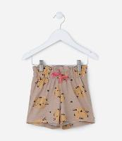 Short Infantil em Cotton com Estampa Tigre - Tam 1 a 6 Anos - 1