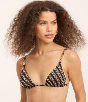 Biquíni Top Cortininha em Microfibra com Estampa de Correntes e Aviamentos - 2