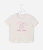 Blusa Baby Look Infantil com Estampa Cerejinhas - Tam 7 a 14 Anos - 1