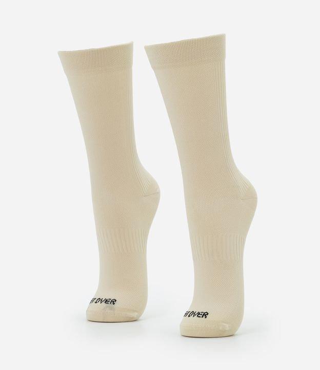 Meia Esportiva em Poliamida com Cano Alto e Textura - 1