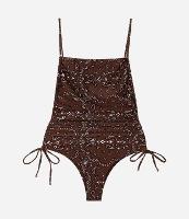 Maiô em Microfibra com Estampa Paisley e Decote Reto - 1