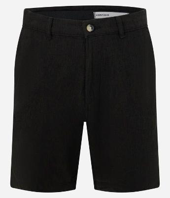 Bermuda Reta em Twill com Passante e Bolsos