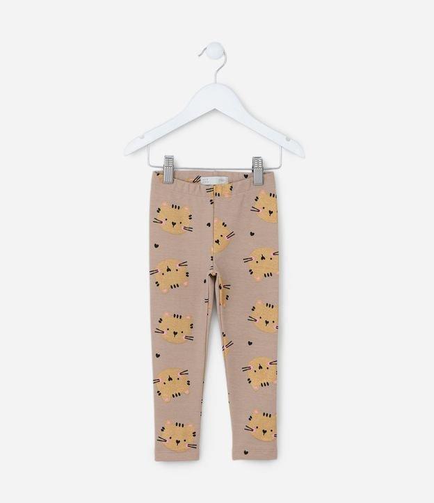 Calça Legging Infantil com Estampa Tigrinho - Tam 1 a 6 Anos - 1