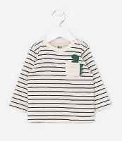 Camiseta Infantil com Bolsinho e Estampa Dino - Tam 0 a 18 meses - 1