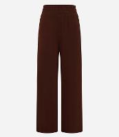 Calça Evasê Cintura Média em Ribana com Textura Canelada - 1