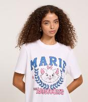 Camiseta Alongada em Algodão com Estampa Marie - 1