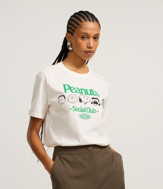 Camiseta Alongada em Algodão com Estampa Frente e Costas Peanuts - 1