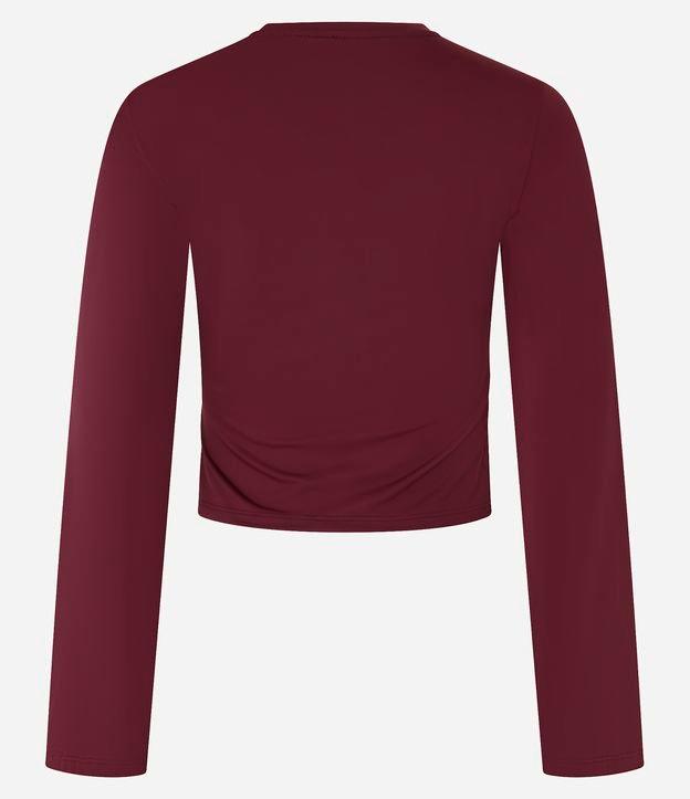 Blusa em Microfibra com Manga Godê e Franzido - 1