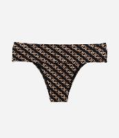 Biquíni Calcinha Pala Larga em Microfibra Estampada de Correntes - 1