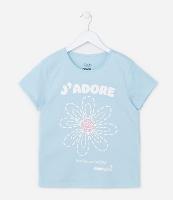 Camiseta Infantil com Estampa de Flor - Tam 5 a 14 Anos - 1