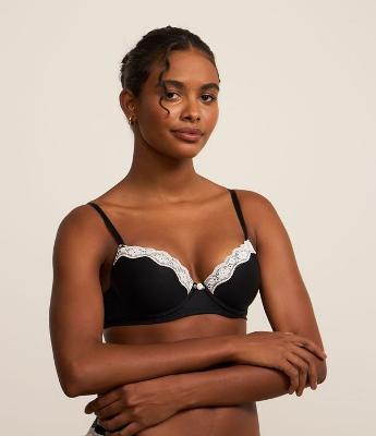 Sutiã Base Bojo Oco em Microfibra com Detalhe em Renda