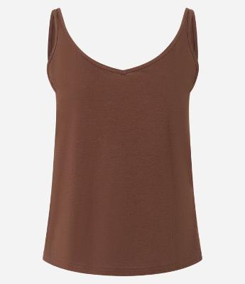 Blusa de Alça em Algodão Peruano com Decote V