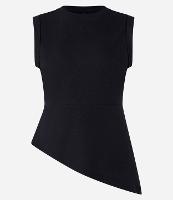 Blusa sem Manga em Algodão com Barra Assimétrica - 1