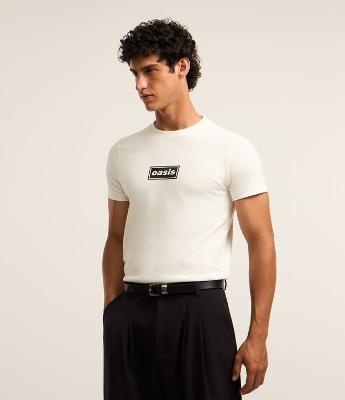 Camiseta Muscle em Algodão com Estampa Lettering Oasis