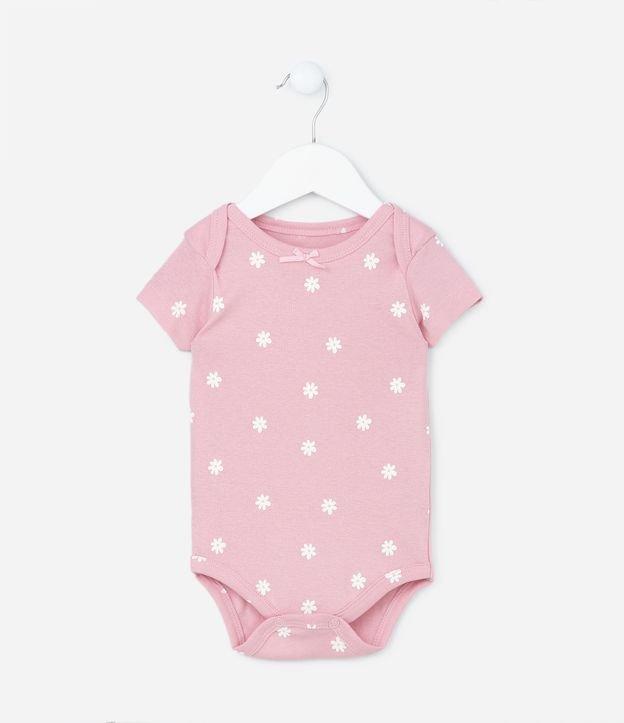 Body Infantil com Estampa Margaridas - Tam  RN a 18 meses - 1