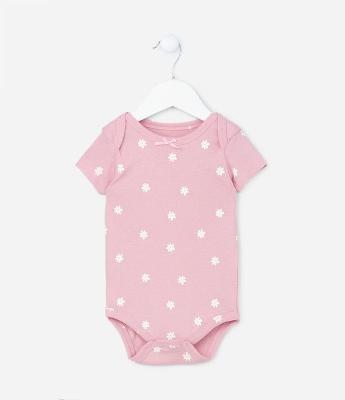 Body Infantil com Estampa Margaridas - Tam  RN a 18 meses