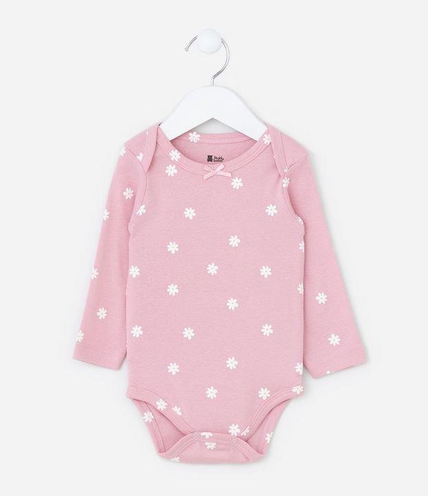 Body Infantil com Estampa Margaridas - Tam RN a 18 Meses - 1