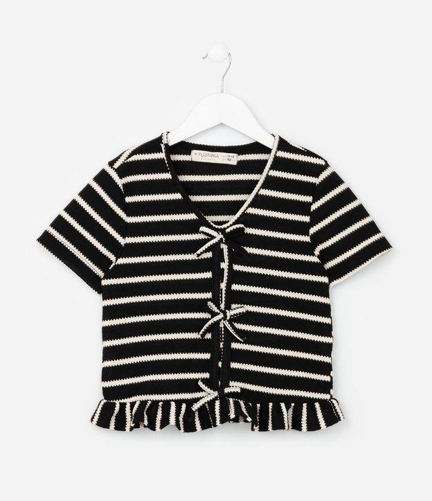 Blusa Infantil com Babadinhos e Lacinhos - Tam 5 a 14  Anos - 1