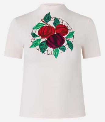 Blusa Baby Look em Algodão com Estampa Pitangas