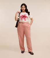 Calça Cenoura Alfaiatada com Pregas e Cinto Curve & Plus Size - 1