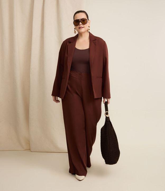 Calça Wide Leg Alfaiatada em Viscose Curve & Plus Size - 3