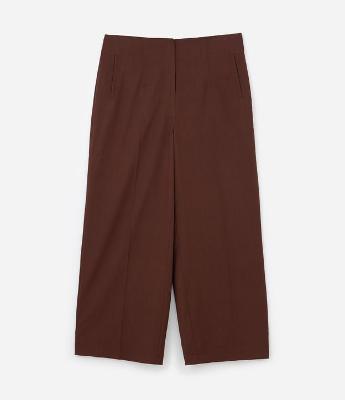 Calça Wide Leg Alfaiatada em Viscose Curve & Plus Size