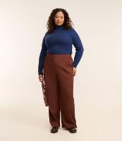 Calça Wide Leg Alfaiatada em Viscose Curve & Plus Size - 2