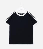 Camiseta Infantil com Detalhes Contrastantes - Tam 5 a 14 anos - 1