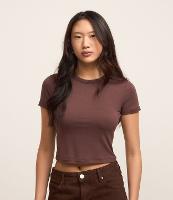 Blusa Cropped Básica em Ribana com Manga Curta - 2