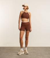 Bermuda Crossfiteira em Microfibra com Recorte Texturizado e Bolsos - 1