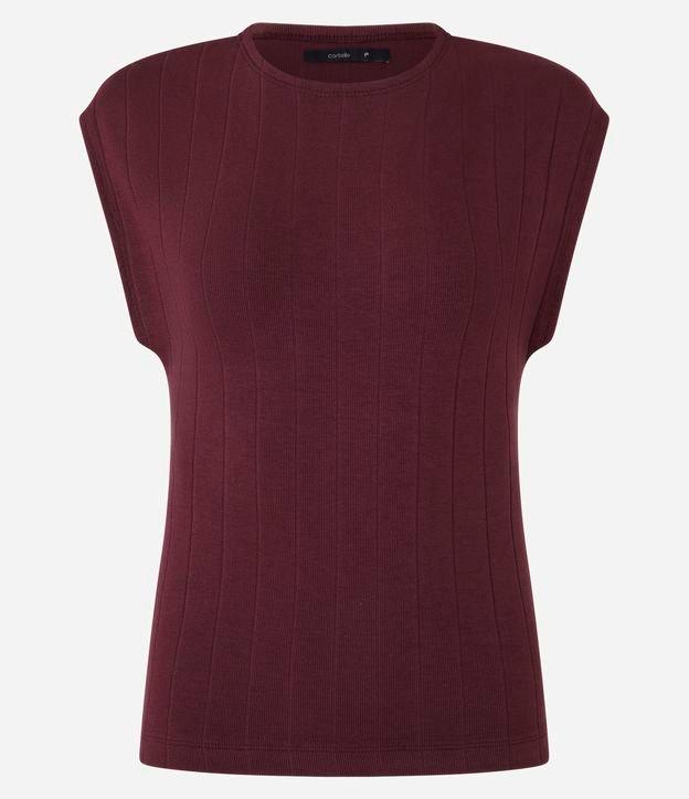 Blusa em Ribana com Manga Sem Cava - 1