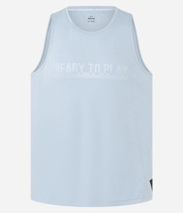 Regata Regular Esportiva com Tecnologia Dry e Estampa Lettering - 1