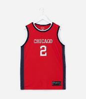 Regata Esportiva Infantil com Estampa Basquete Chicago - Tam 5 a 14 Anos - 1