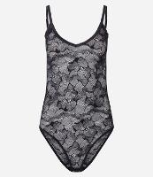 Body em Renda Floral com Alça Fina - 1