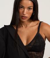 Body em Renda Floral com Alça Fina - 2