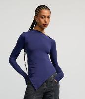 Blusa com Franzido Lateral e Barra Assimétrica - 1