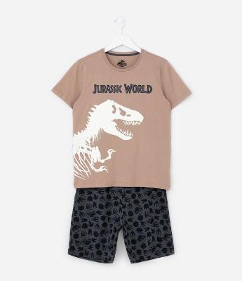 Pijama Infantil com Estampa Jurassic World - Tam 6 a 14 Anos
