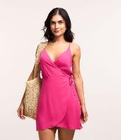 Saída de Praia Vestido em Viscose com Amarração Lateral - 1