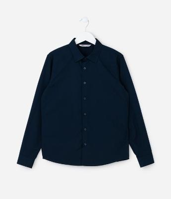 Camisa Infantil com Fibra de Bambu e Fechamento por Botões - Tam 5 a 14 Anos