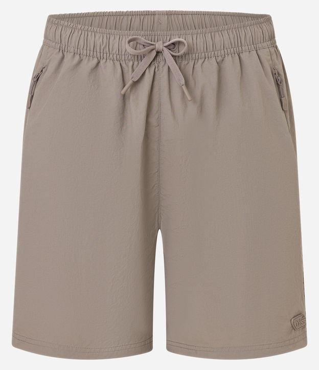 Bermuda Esportiva em Poliamida com Cós Elástico e Bolsos com Zíper - 1