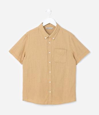 Camisa Infantil Mesclada com Bolsinho - Tam 5 a 14 Anos