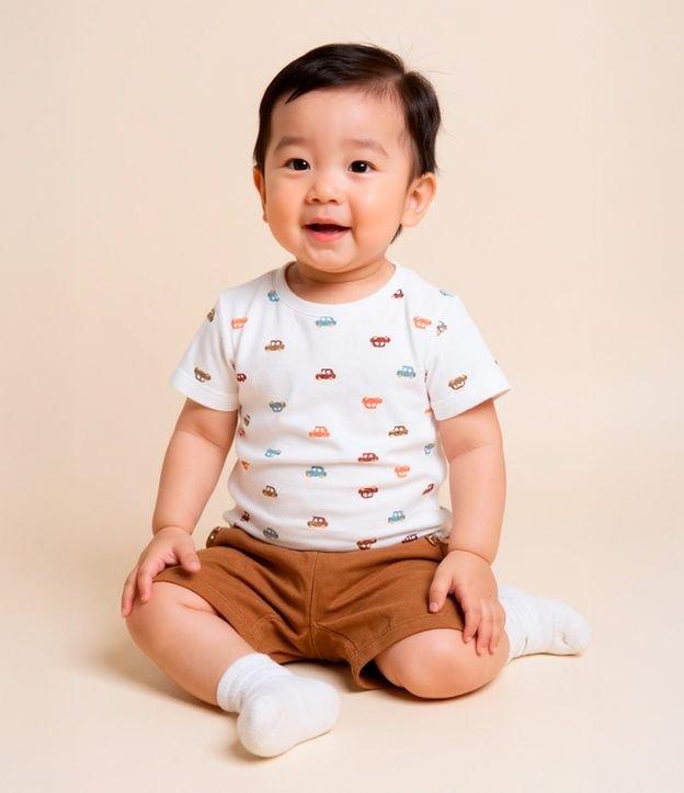 Conjunto Infantil com Estampa Carrinhos - Tam RN a 18 meses - 2