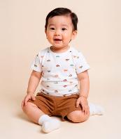 Conjunto Infantil com Estampa Carrinhos - Tam RN a 18 meses - 2