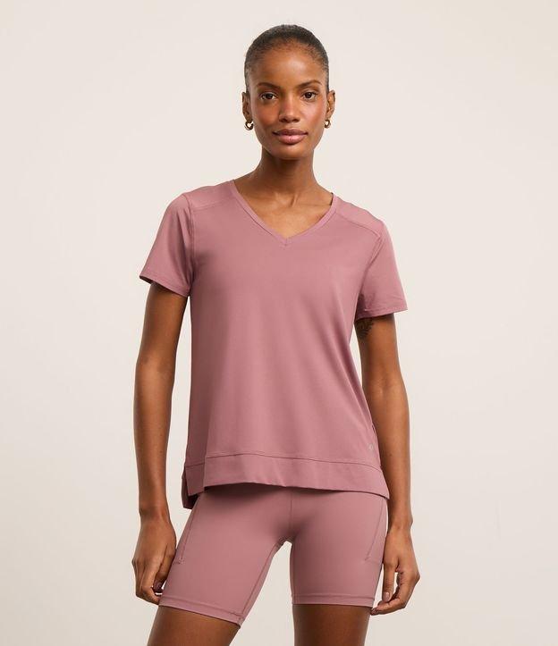 Camiseta Esportiva em Microfibra Furadinha com Barra Mullet - 2