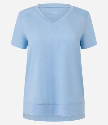 Camiseta Esportiva em Microfibra Furadinha com Barra Mullet