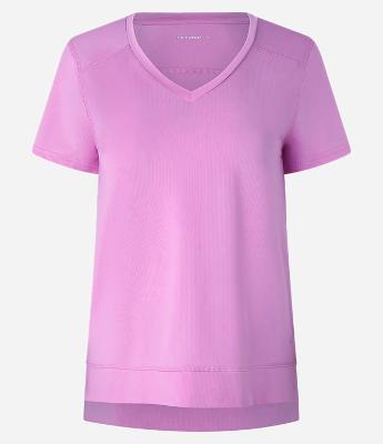 Camiseta Esportiva em Microfibra Furadinha com Barra Mullet