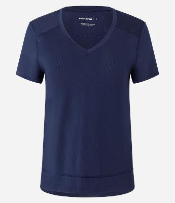 Camiseta Esportiva em Microfibra Furadinha com Barra Mullet