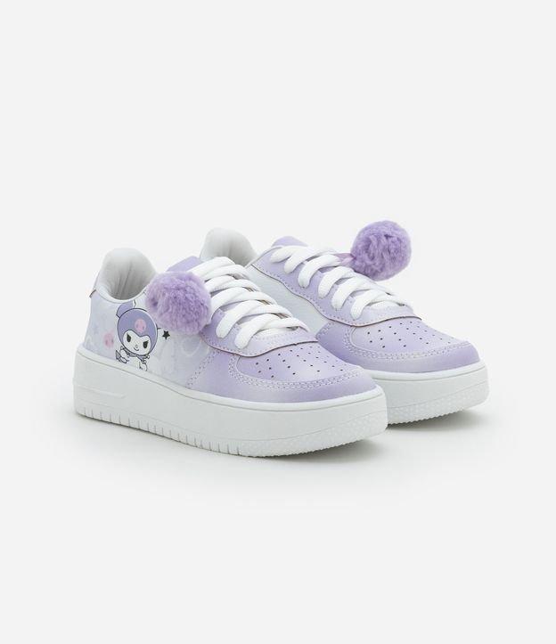 Tênis Infantil com Pompom e Estampa Kuromi - Tam 28 ao 34 - 1