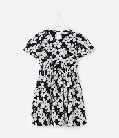 Vestido Infantil com Recorte e Estampa Floral - Tam 5 a 14 Anos - 1